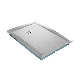 Receveur De Douche À Carreler Compact 100 X 100 Cm X 67 Mm + Natte Étanche + Siphon Ultra Plat