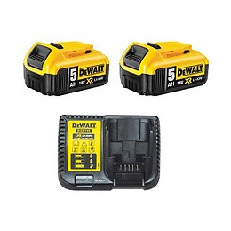 Pack 2 Batteries Dewalt Dcb184 18 V 5 Ah Xr Li-ion + Chargeur Dewalt Dcb115