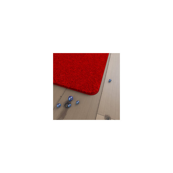 Tapis De Bain 60x60cm Antidérapant Et En Microfibre - Subtil Rouge