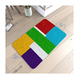 Tapis De Bain 90x60cm Antidérapant Et En Microfibre - Delire Multicolor