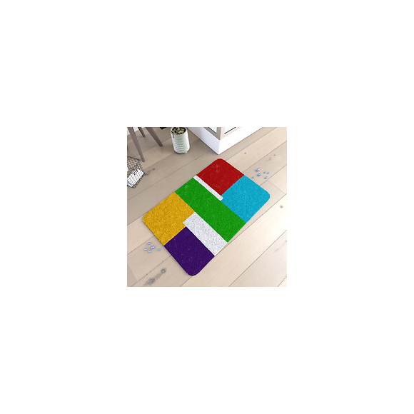 Tapis De Bain 90x60cm Antidérapant Et En Microfibre - Delire Multicolor