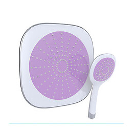 Douche De Tête Carrée Et Douchette A Main Picots Anticalcaires - Purple Shower Concept