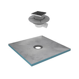 Bac Receveur De Douche À Carreler 90x90cm Recoupable Sur Mesure + Bonde Horizontale - Rainy