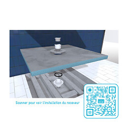 Bac Receveur De Douche À Carreler 90x90cm Recoupable Sur Mesure + Bonde Verticale - Rainy