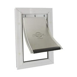 Petsafe Porte Staywell Cadre En Aluminium - Blanc - Pour Chat Ou Chien Jusqua 45 Kg