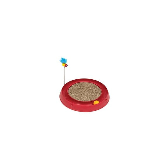 Cat It Cuircuit 3 En 1 Avec Balle Et Planche A Griffer - O 36 Cm - Rouge - Pour Chat