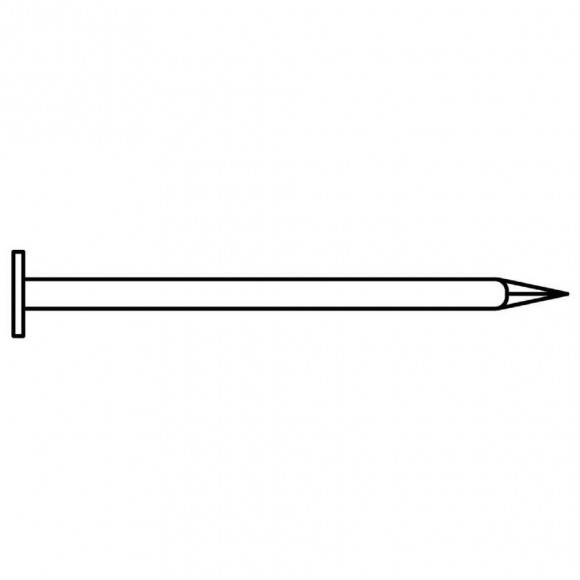 Pointe En Acier Poli Vissal À Tête Plate 3,5x80mm  Boite De 1kg