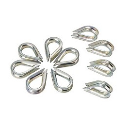 Cosse Coeur 4mm Acier Zingué 10pcs