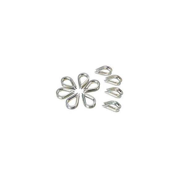 Cosse Coeur 4mm Acier Zingué 10pcs