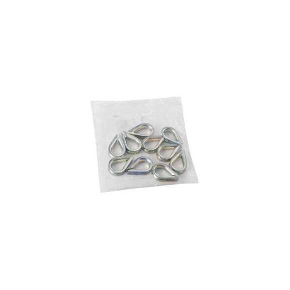 Cosse Coeur 4mm Acier Zingué 10pcs