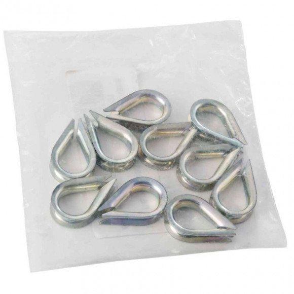 Cosse Coeur 4mm Acier Zingué 10pcs