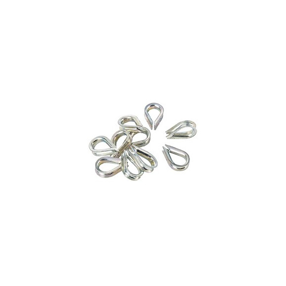 Cosse Coeur 4mm Acier Zingué 10pcs