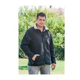Blouson Doublé Polaire Noir Taille 4 Ou L