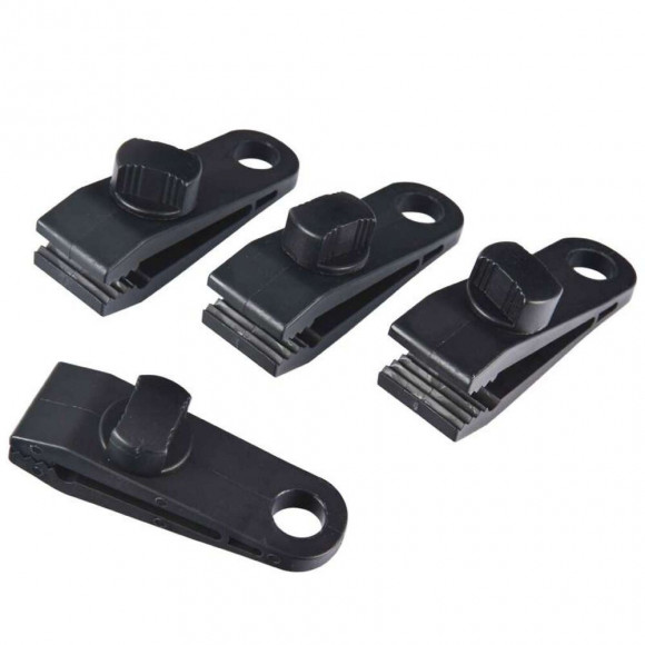 Lot De 4 Pinces Noires Avec Oeillet