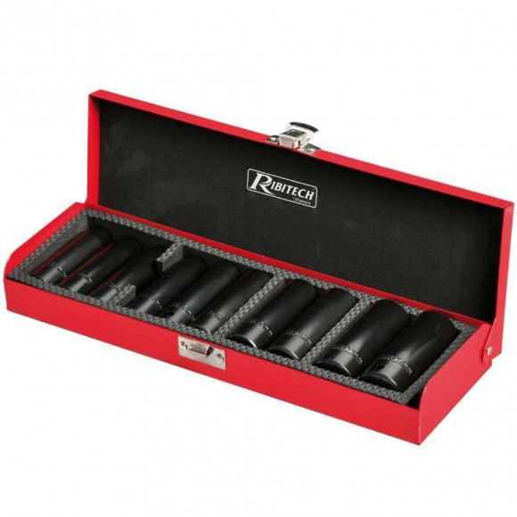 Coffret De 10 Douilles Hexagonales 6 Pans 1/2