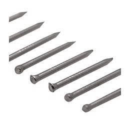 Pointe En Acier Poli Vissal À Tête D'homme 1x15 Mm  Boite De 80g