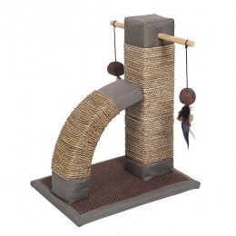 Mpets - Griffoir Elbrus - Pour Chat - Gris Et Marron