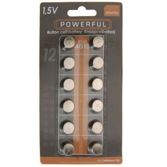 Pile Bouton Ag13-lr44 Les 12 Pièces