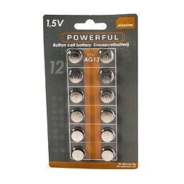 Pile Bouton Ag13-lr44 Les 12 Pièces