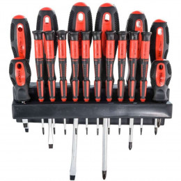 Tournevis Bi Matiere 18 Pieces Avec Support