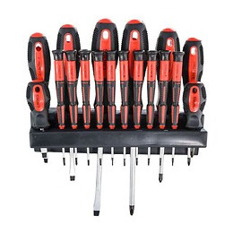 Tournevis Bi Matiere 18 Pieces Avec Support