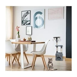 Poils + Plumes Arbre A Chat Omalley - 30 X 30 X 110 Cm - Gris