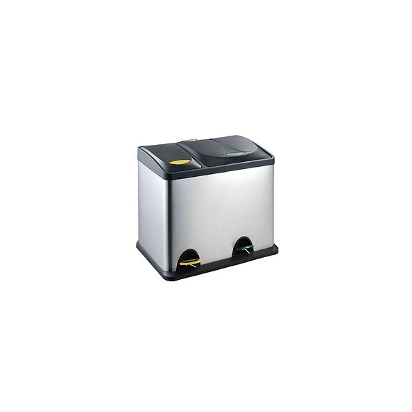 Poubelle Inox De Tri Sélectif 2 Bacs