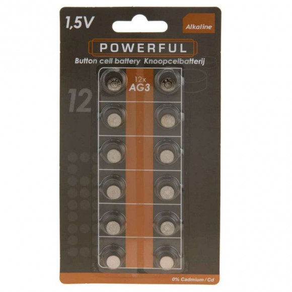 Pile Bouton Ag3-lr41 Les 12 Pièces