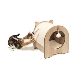 Vesper Meuble A Griffer Minou - 36 X 36,5 X 40,5 Cm - Marron Clair - Pour Chat
