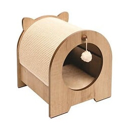 Vesper Meuble A Griffer Minou - 36 X 36,5 X 40,5 Cm - Marron Clair - Pour Chat