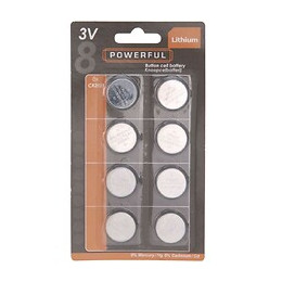 Pile Bouton Cr2025 Lithium, 3v Les 8pièces