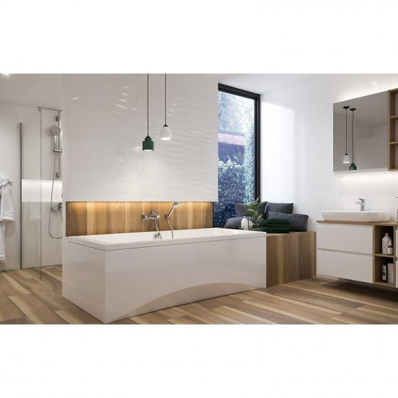 Baignoire Rectangulaire Intro 160x75 À Encastrer En Acrylique + Tablier Central