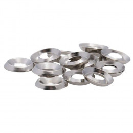 Rondelle Cuvette Nickelée Vissal 4x12mm Ép:2mm  Lot De 20 Rondelles
