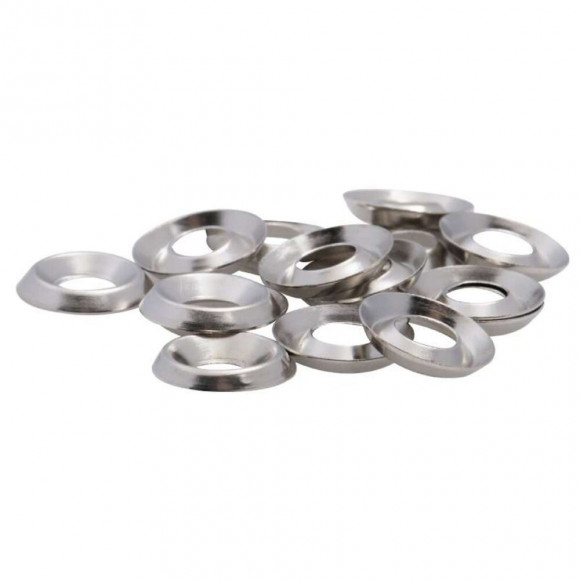 Rondelle Cuvette Nickelée Vissal 4x12mm Ép:2mm  Lot De 20 Rondelles