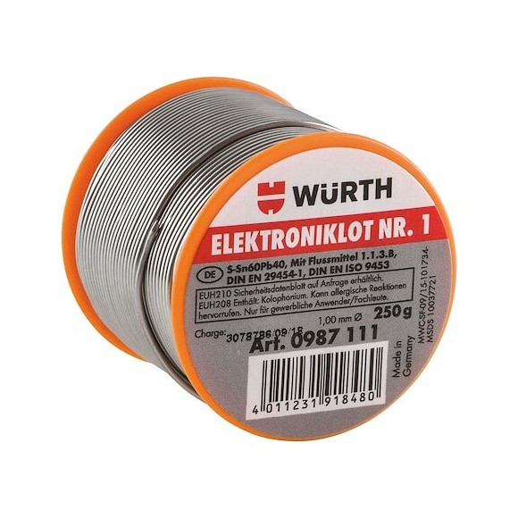 Métal D'apport Pour Soudure Électronique N° 1 Diametre 1mm 250g