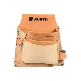 Sacoche De Charpentier Robuste Cuir Vachette Marron Clair