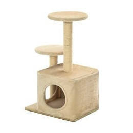 Arbre À Chat Avec Griffoir En Sisal 60 Cm Beige - Accessoires Pour Chats - Meubles Pour Chats - Beige - Beige