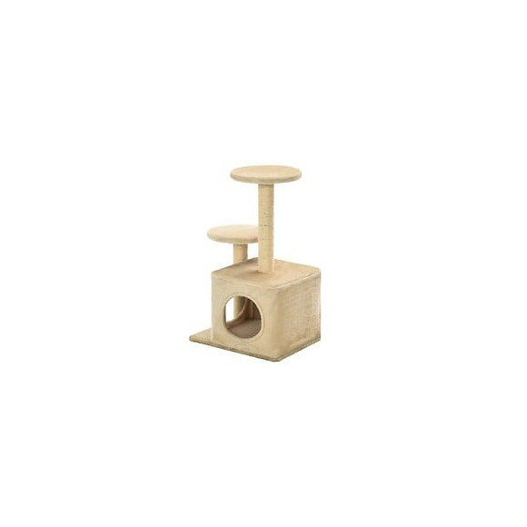 Arbre À Chat Avec Griffoir En Sisal 60 Cm Beige - Accessoires Pour Chats - Meubles Pour Chats - Beige - Beige