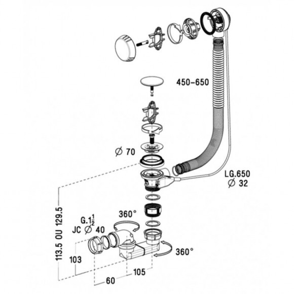 Vidage Universel Pour Baignoire