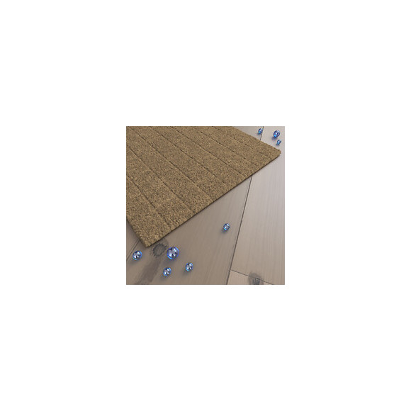 Tapis De Bain 80x50cm Antidérapant Et 100% Coton - Metro Beige