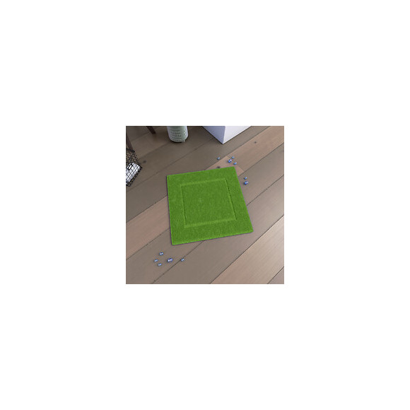 Tapis De Bain 60x60 Antidérapant Et 100% Coton - Veloute Vert