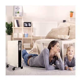 Radiateur Mobile À Inertie En Pierre - Ultra Silencieux - Mirida 2000w Mazda Sable Blanc