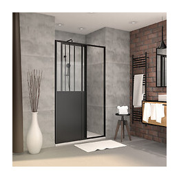 Pack Paroi Porte De Douche 140x200cm + Receveur 140x80 Cm - Workshop Sliding 120 + Whiteness140-80