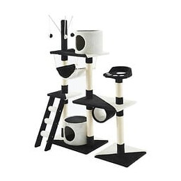 Arbre A Chat Paradis - 110x40x130cm - Noir Et Blanc