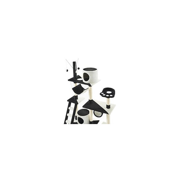 Arbre A Chat Paradis - 110x40x130cm - Noir Et Blanc