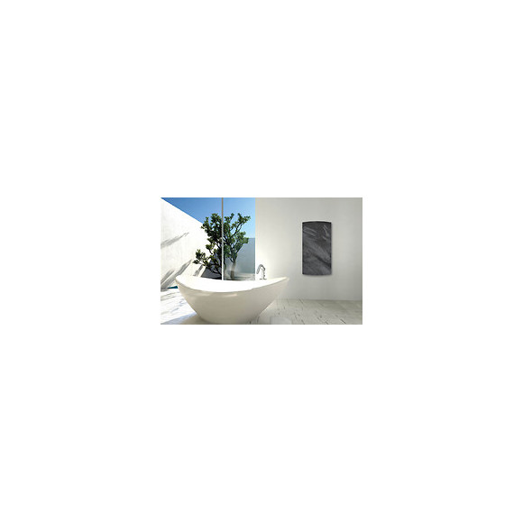 Radiateur À Inertie En Pierre - Dual Kherr Curve 2.0 Vertical - 1000w - Silex Noir