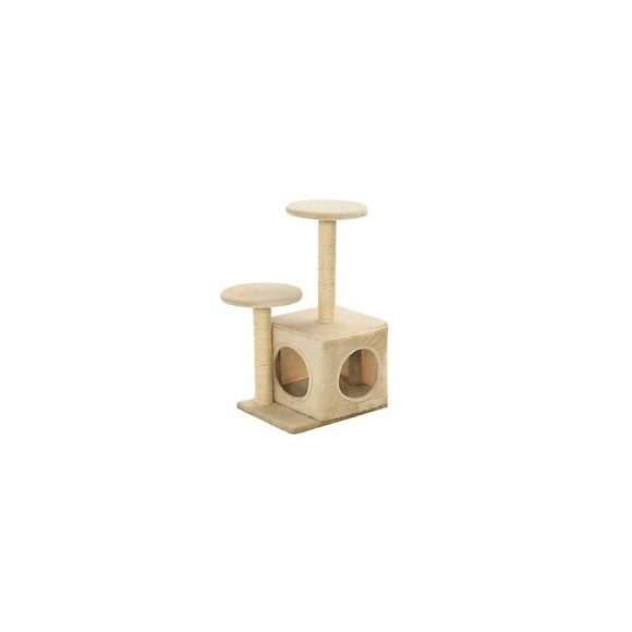 Arbre À Chat Avec Griffoir En Sisal 60 Cm Beige - Accessoires Pour Chats - Meubles Pour Chats - Beige - Beige