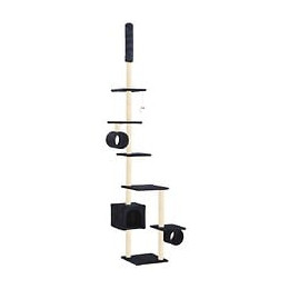 Arbre À Chat Avec Griffoirs En Sisal 260 Cm Bleu Foncé - Accessoires Pour Chats - Meubles Pour Chats - Bleu - Bleu