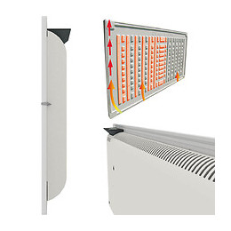 Radiateur À Inertie En Pierre Avec Porte Serviettes - Dual Kherr Curve 2.0 Vertical - 1500w - Silex Noir