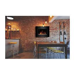 Cheminée Électrique Murale Calijaw Puissance 1800w Réglable Métal Noir Et Verre Trempé